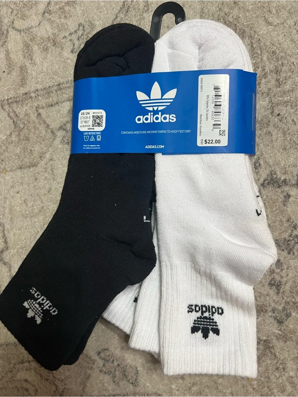 Adidas Unisex Quarter Socks